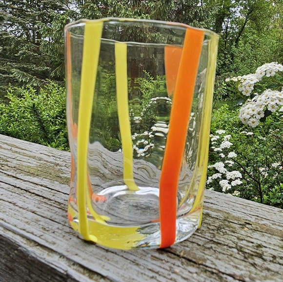 Alessandro Coppola Orange Goto Glasses Set of 3 - Picture 12 of 16